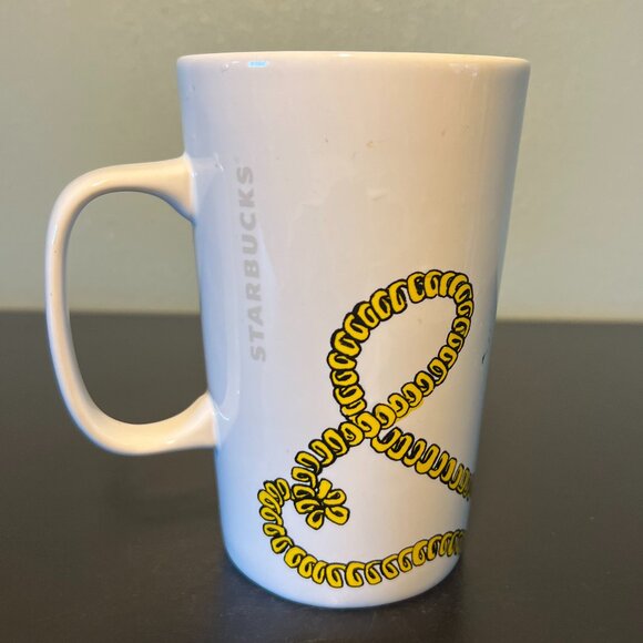 STARBUCKS Hello! Retro Rotary Dial Up Yellow Phone w/ Curly Cord Tall Mug 2015 - Picture 7 of 11